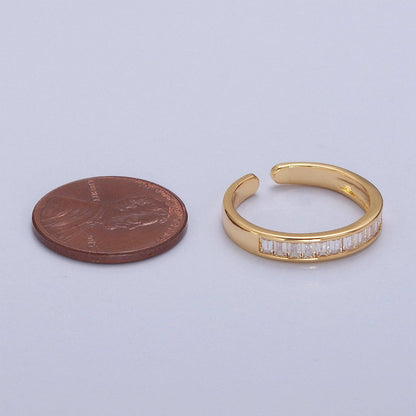 Aim Eternal - Minimalist Baguette Ring Classic Pave Ring O-2176