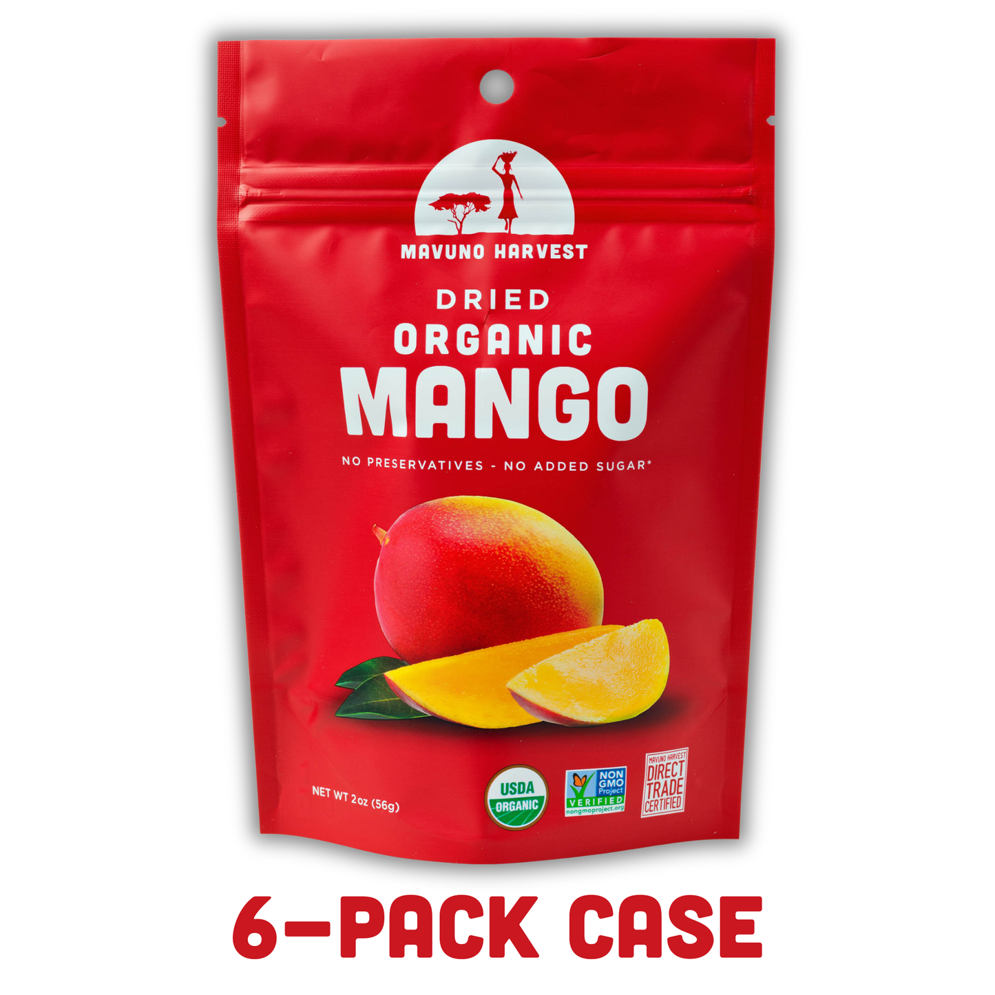 Mavuno Harvest Organics - Organic Dried Mango, 6-pack case