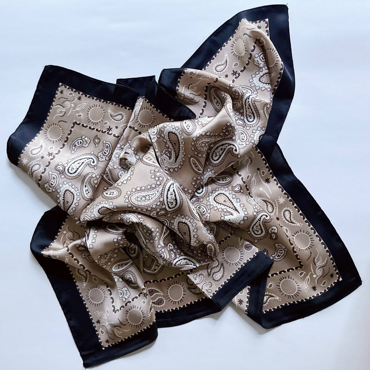 Ellison+Young - Silky Muse Satin Square Scarf - Chic Silky Scarf For Hair, Neck, Or Bag Styling