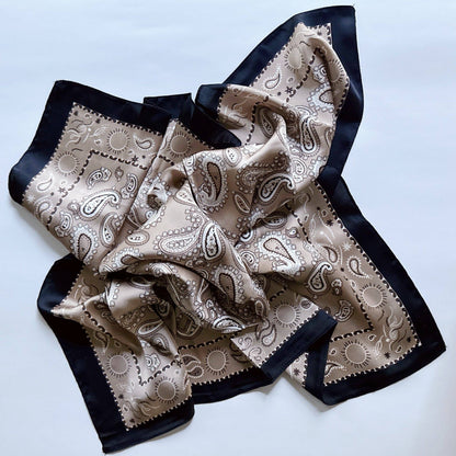Ellison+Young - Silky Muse Satin Square Scarf - Chic Silky Scarf For Hair, Neck, Or Bag Styling