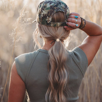 K'lani hair tie bracelets - "Adapt" Camouflage with Antler Charm Hair Tie Bracelets