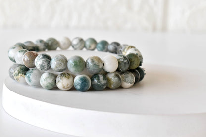 Soothing Crystals - Tree Agate Bracelet (Sense of Peace and Inner Tranquility)