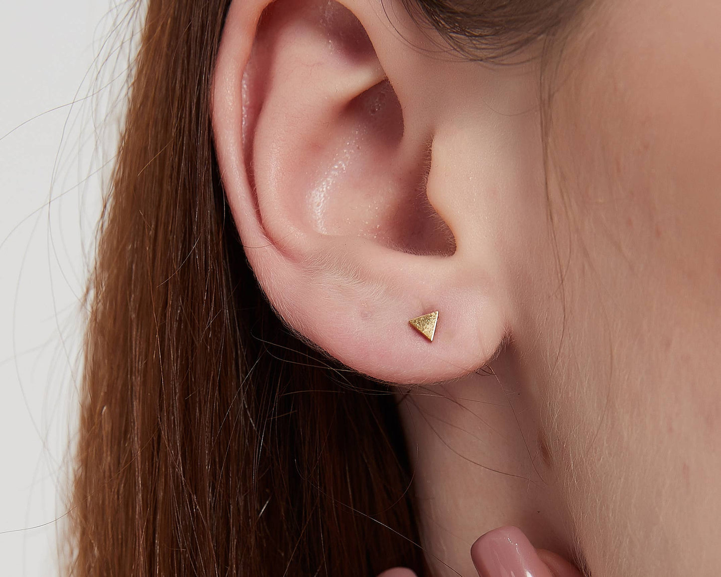 Melange Blanc - Alexandra triangle stud earring, triangle earring