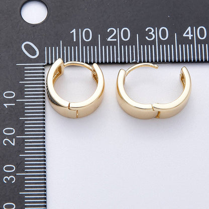 Aim Eternal - 14K Gold Filled 15mm Minimalist Plain Wide Huggie Earrings | EARRINGS-00181