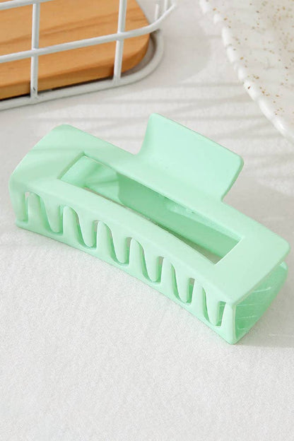 Hana - Solid Color Rectangle Shaped Hair Claw