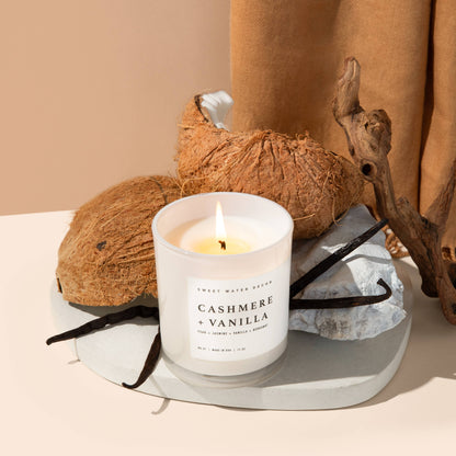 Sweet Water Decor - Cashmere and Vanilla 11 oz Soy Candle - Home Decor & Gifts