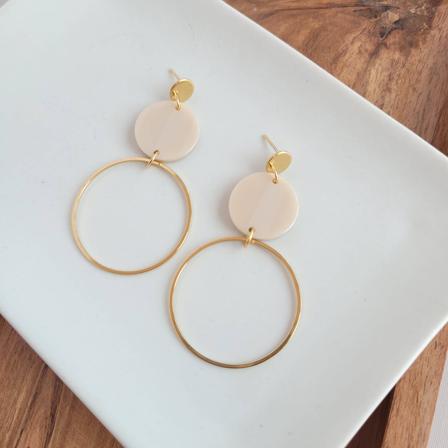 Spiffy & Splendid - Sadie Earrings - Linen //  Jewelry, Gifts