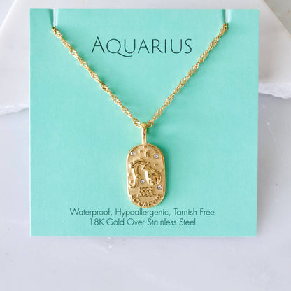 Mesa Blue - Zodiac Sign Necklaces - Waterproof