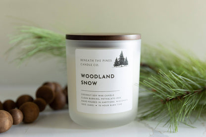 Beneath The Pines Candle Co. - Woodland Snow - Coconut-Soy Candle