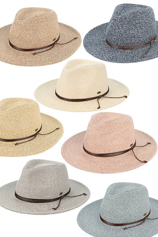 Hana - C.C String Trim Band Panama Sun Hat