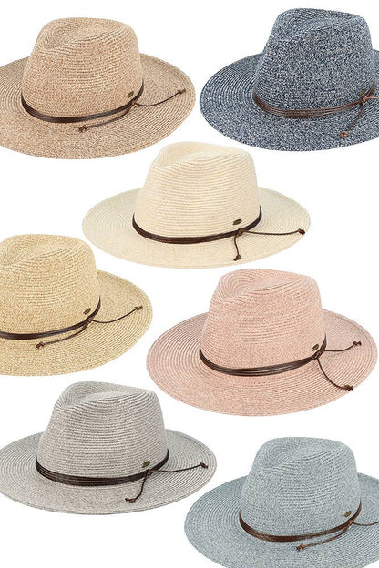 Hana - C.C String Trim Band Panama Sun Hat