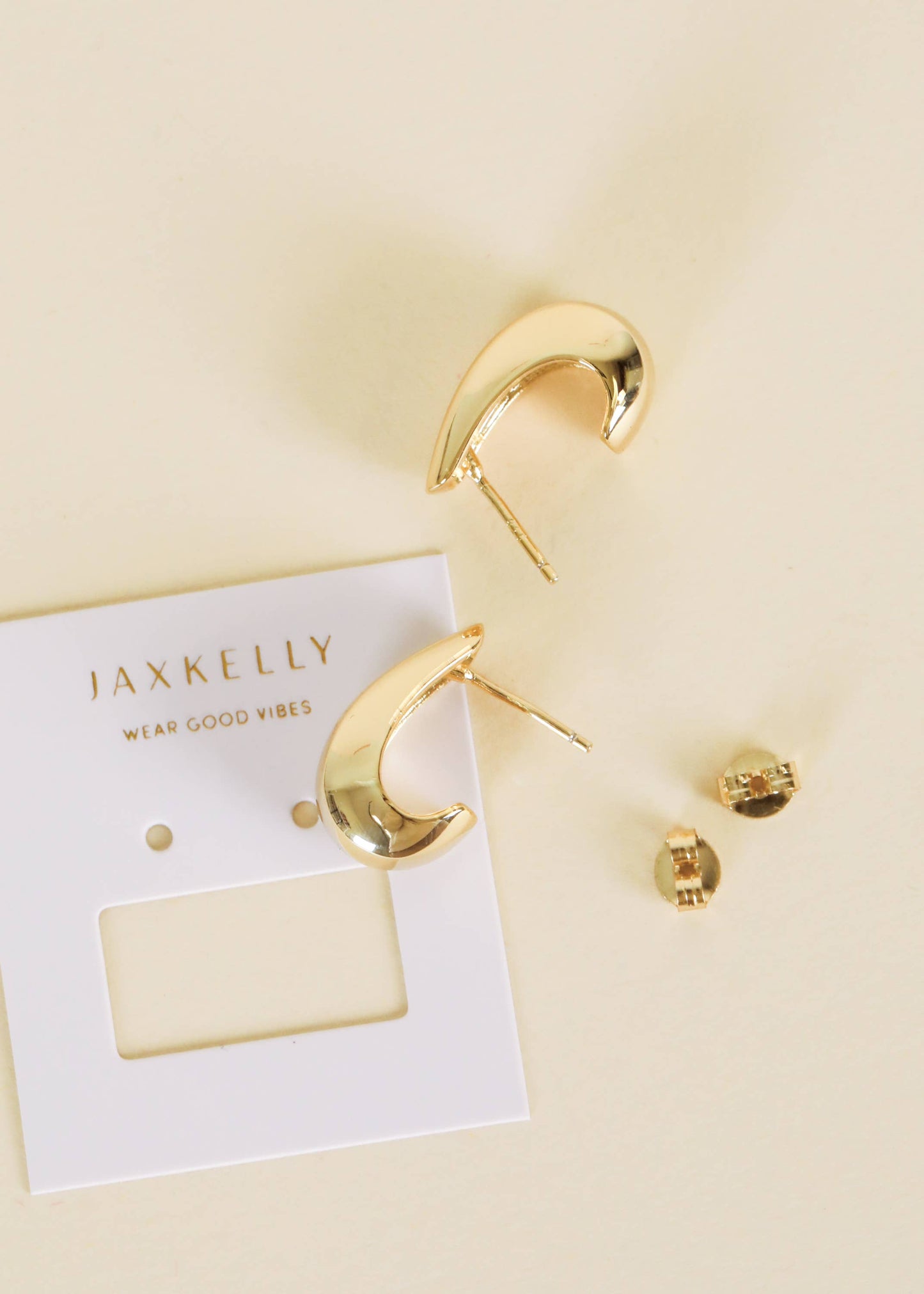 JaxKelly - Bold Drop - Gold Earrings