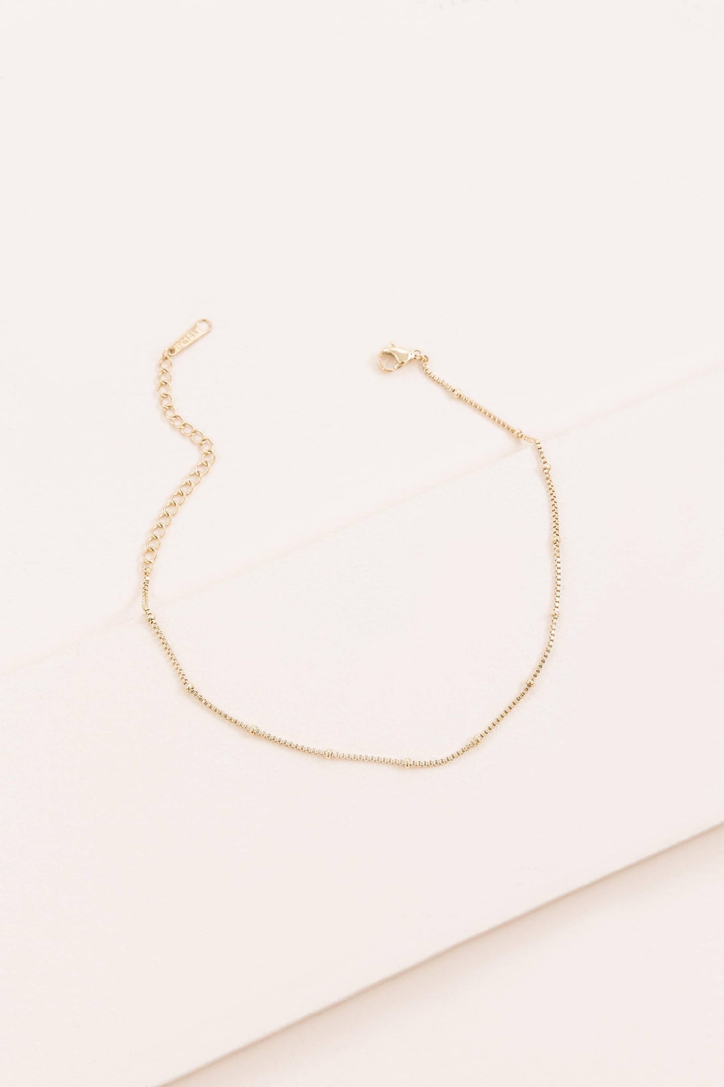 Lovoda - Mod Box Chain Anklet | Gold