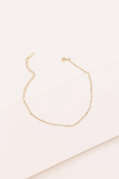 Lovoda - Mod Box Chain Anklet | Gold