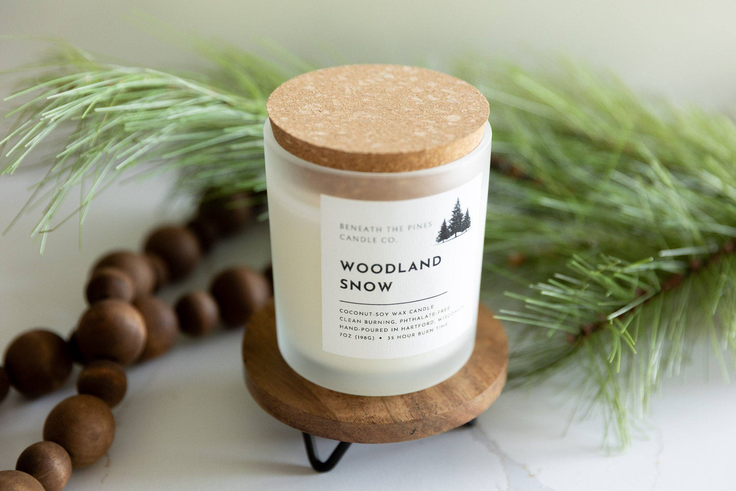 Beneath The Pines Candle Co. - Woodland Snow - Coconut-Soy Candle