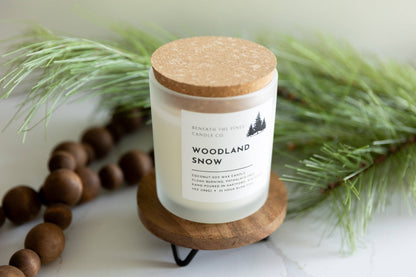 Beneath The Pines Candle Co. - Woodland Snow - Coconut-Soy Candle