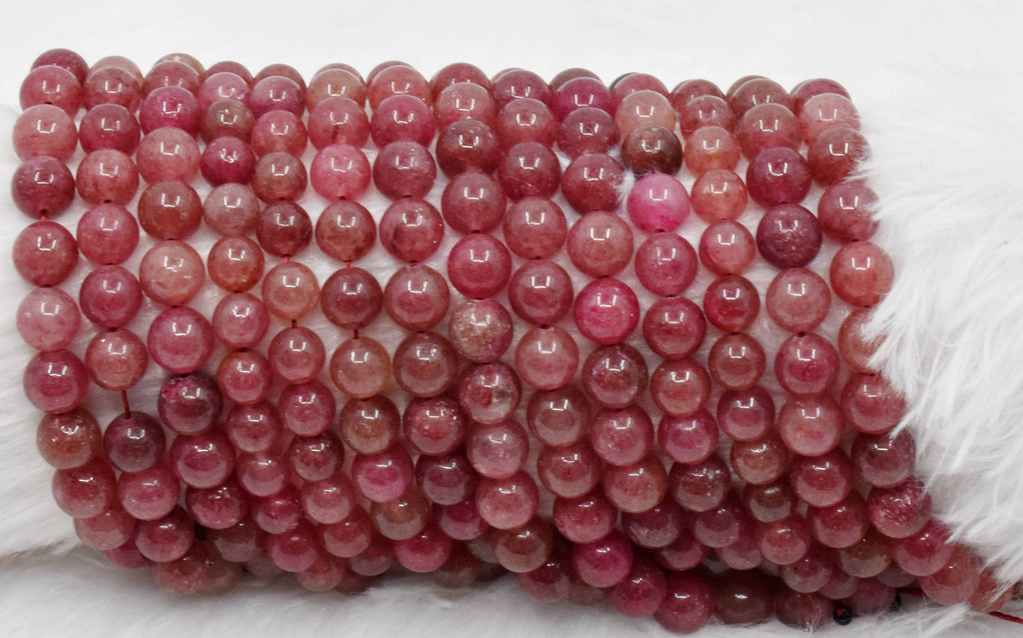 Soothing Crystals - Strawberry Quartz Round Beads, 6mm, 8mm,10mm Bead For Strand