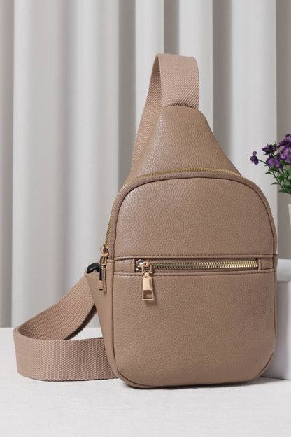 Hana - Solid PU Sling Bag