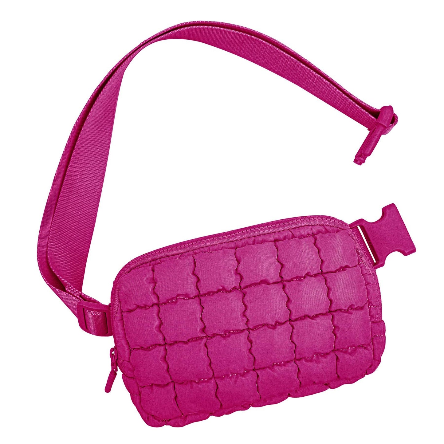 Aili's Corner - Evyn Quilted Puffer Sling Crossbody Belt Bum Fanny Waist Bag