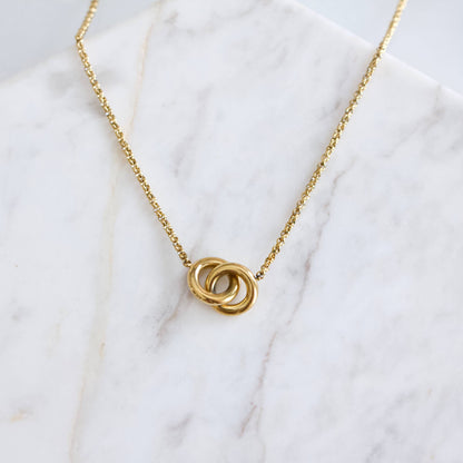 Mesa Blue - Interlock Necklace - Waterproof, PVD