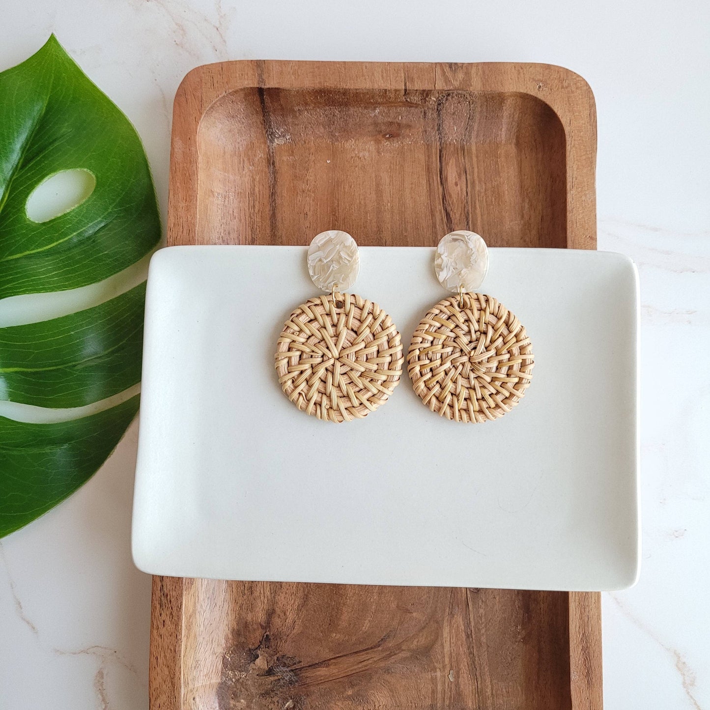 Spiffy & Splendid - Dominica Earrings - Dark Rattan // Resort, Gifts, Jewelry