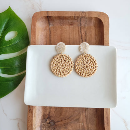 Spiffy & Splendid - Dominica Earrings - Dark Rattan // Resort, Gifts, Jewelry
