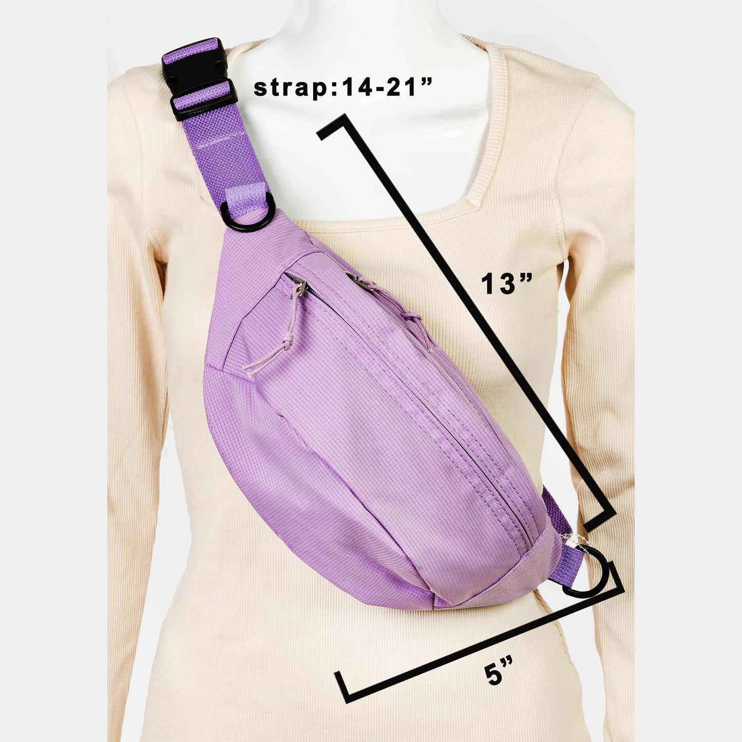 Collections by Fame Accessories - Large Lightweight Fanny Pack Bag