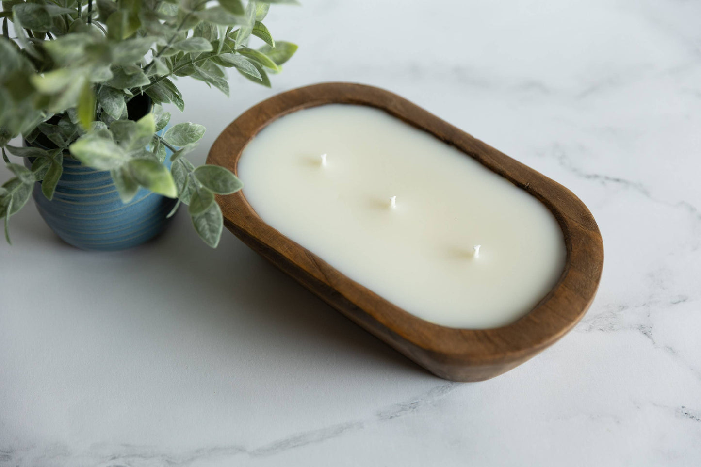 Beneath The Pines Candle Co. - Wooden Dough Bowl Candle