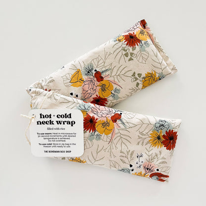 The Bohemian Box Shop - Hot & Cold Therapy Neck Wrap - Ivory Florals