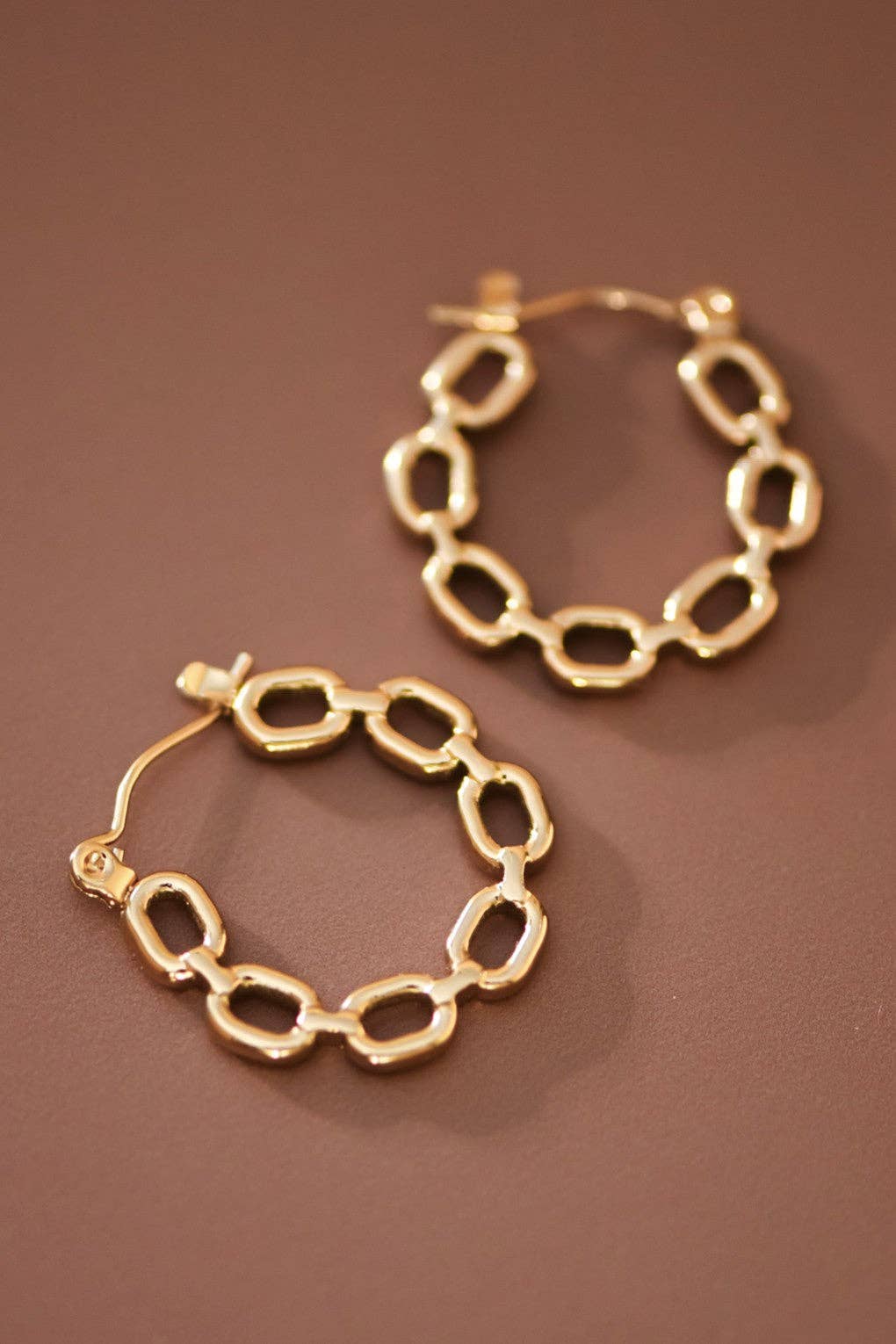 MA204 Mia Accessories - 18K Gold Plated Waterproof Stainless Steel Hoop Earrings - 7659