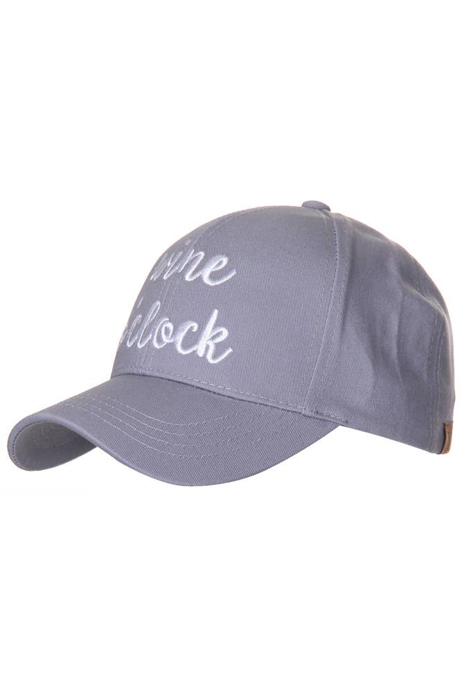 Hana - C.C WINE O'CLOCK Embroidered Baseball Cap