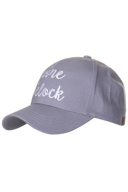 Hana - C.C WINE O'CLOCK Embroidered Baseball Cap