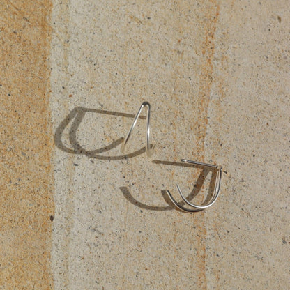 Token Jewelry - Wishbone Stud Earrings in 14k Gold Fill or Sterling Silver 
