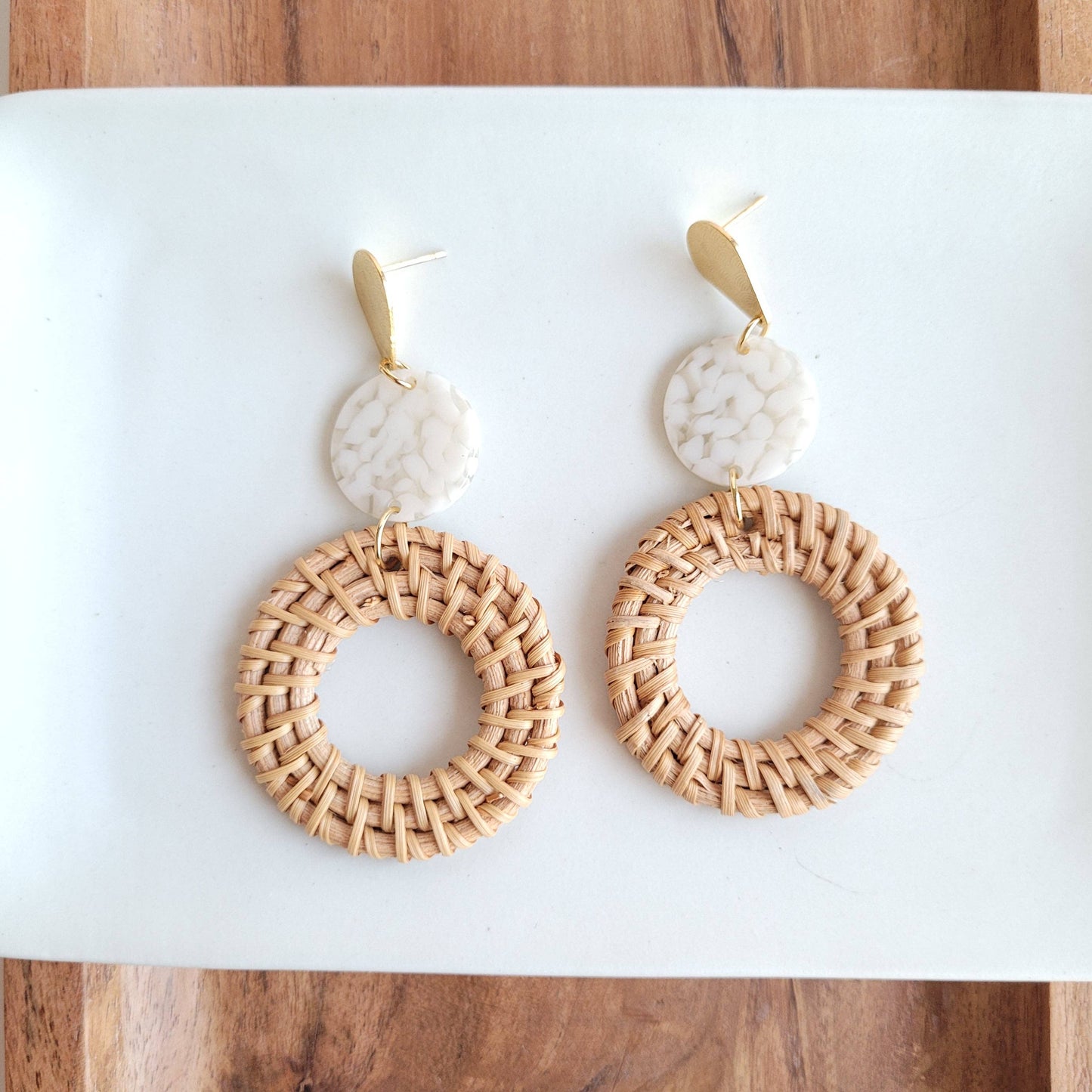 Spiffy & Splendid - Lana Earrings - Dark Rattan // Resort, Jewelry