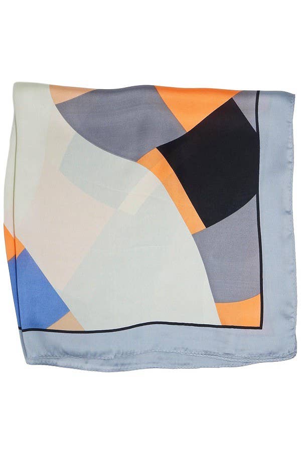 Olive & Pique - "So Silky" Satin Neckerchief Scarf, Versatile, Multi