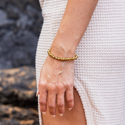 Aili's Corner - 18K STAINLESS STEEL TWISTED BEAD BRACELET