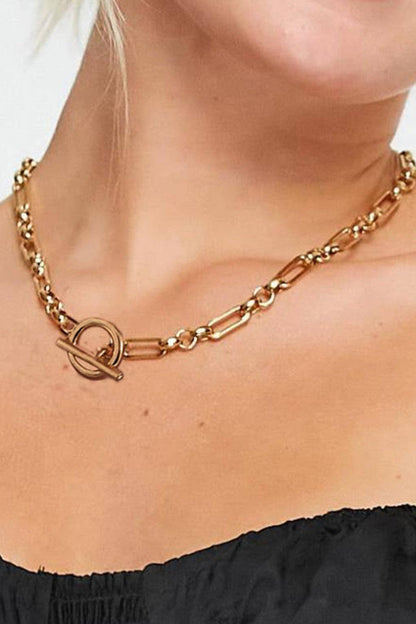 MA202 Mia Accessories - 18K Gold PVD Plated Waterproof Stainless Steel Chain Necklace - 7477