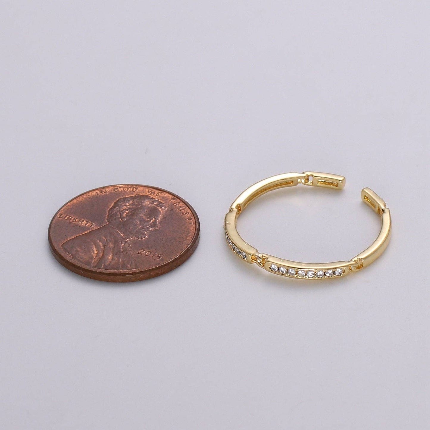 Aim Eternal - Dainty Gold Vermeil Minimalist CZ Ring R127