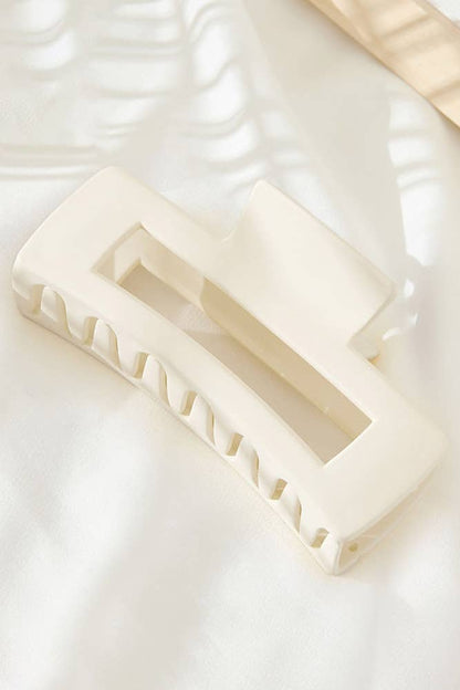 Hana - Solid Color Rectangle Shaped Hair Claw