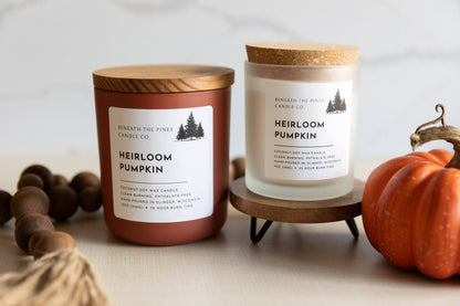 Beneath The Pines Candle Co. - Heirloom Pumpkin: Coconut-Soy Candle