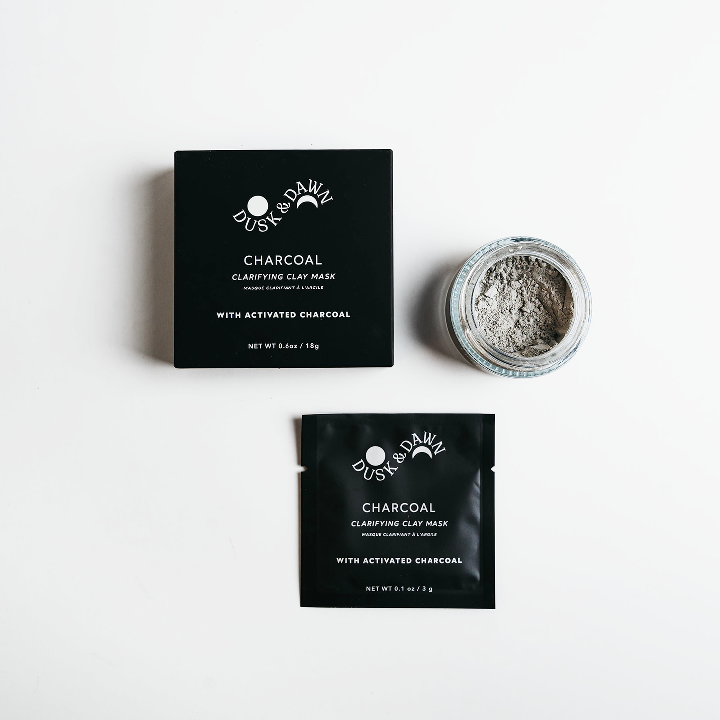 Giften Market - Charcoal Clarifying Clay Mask - 1 Treatment Pouch - Skincare