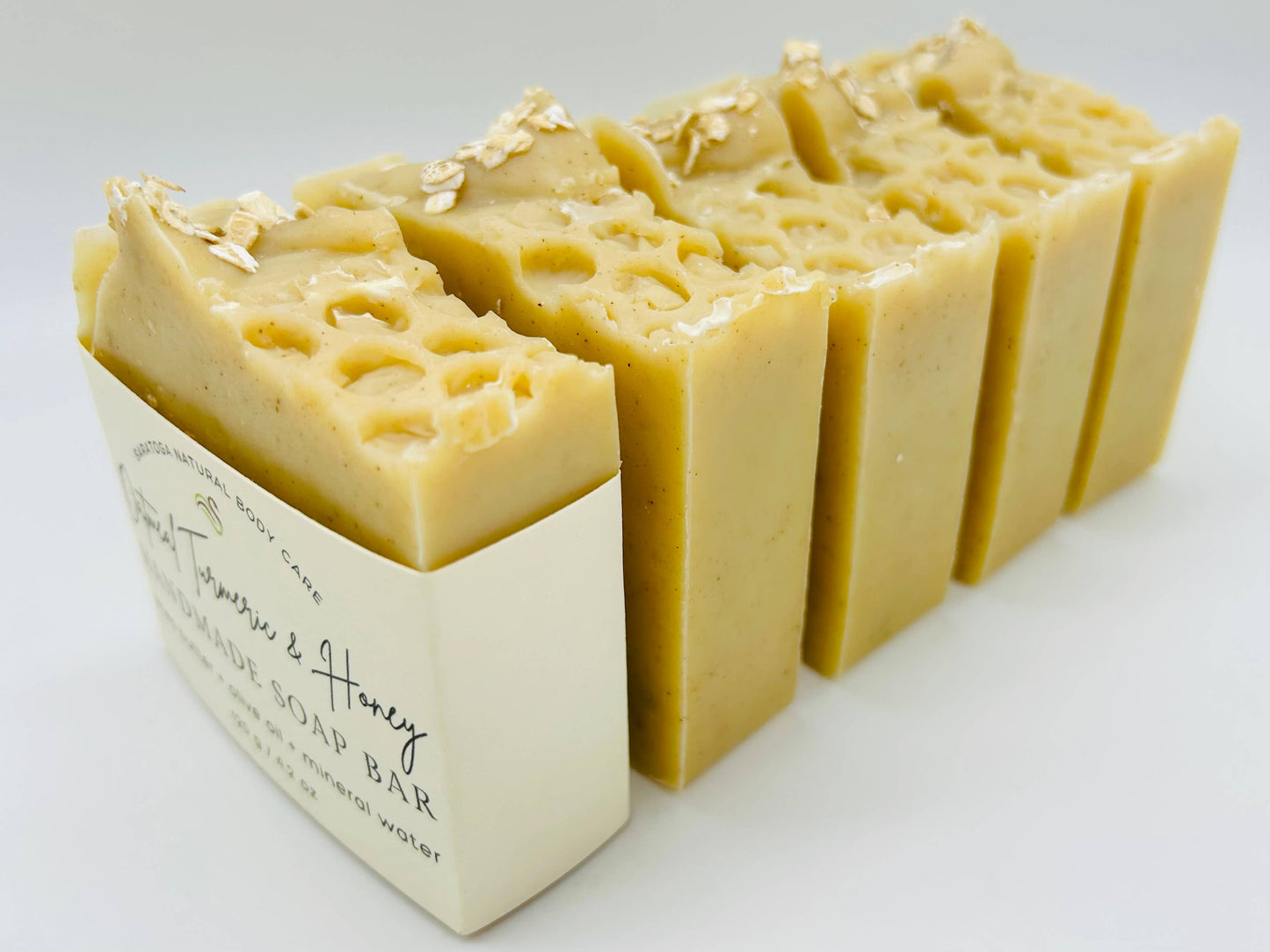 SARATOGA NATURAL BODY CARE LLC - Oatmeal Turmeric & Honey Handmade Soap Bar VEGAN