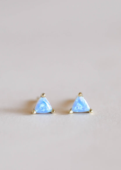 JaxKelly - Mini Energy Gem - Fire Opal - Gold Earrings