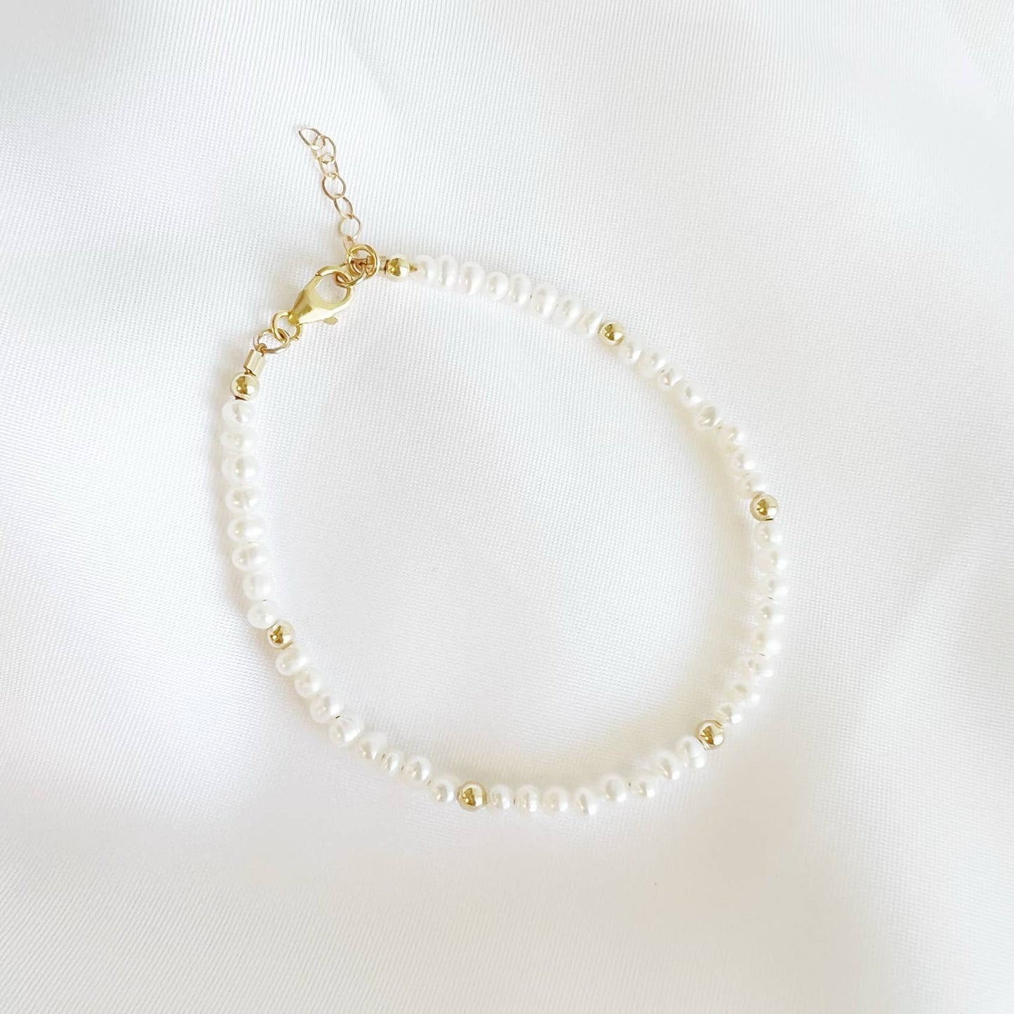 True by Kristy Jewelry - Freshwater Pearl Beaded Gold Filled Bracelet