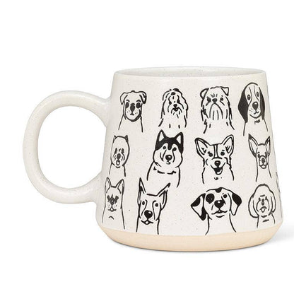 Abbott - Oversized Mug with Dogs-4"H(17oz)
