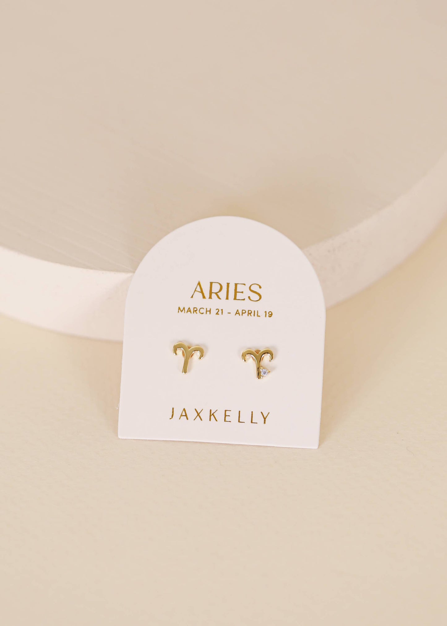 JaxKelly - Zodiac Gold Earrings - Aries