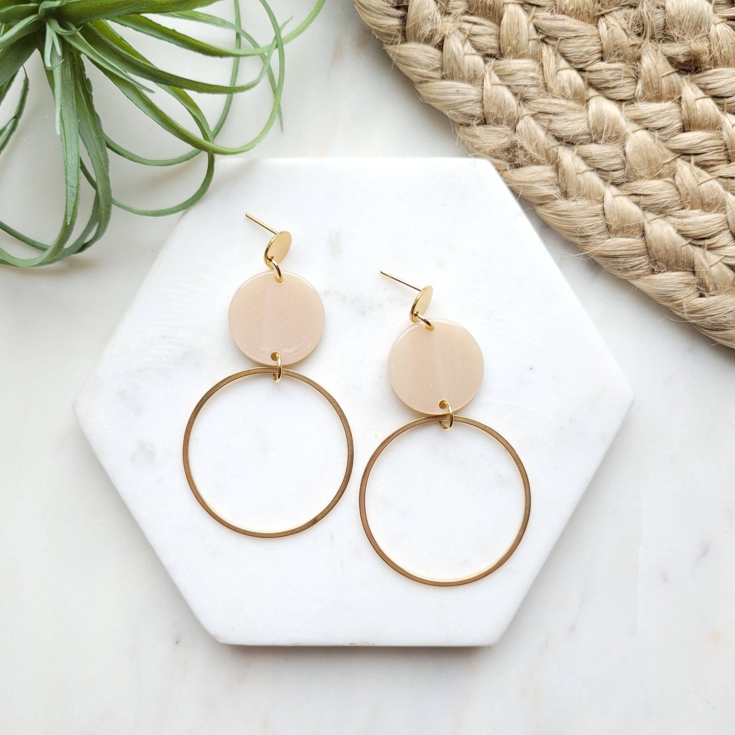 Spiffy & Splendid - Sadie Earrings - Linen //  Jewelry, Gifts