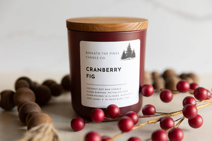 Beneath The Pines Candle Co. - Cranberry Fig: Coconut-Soy Candle