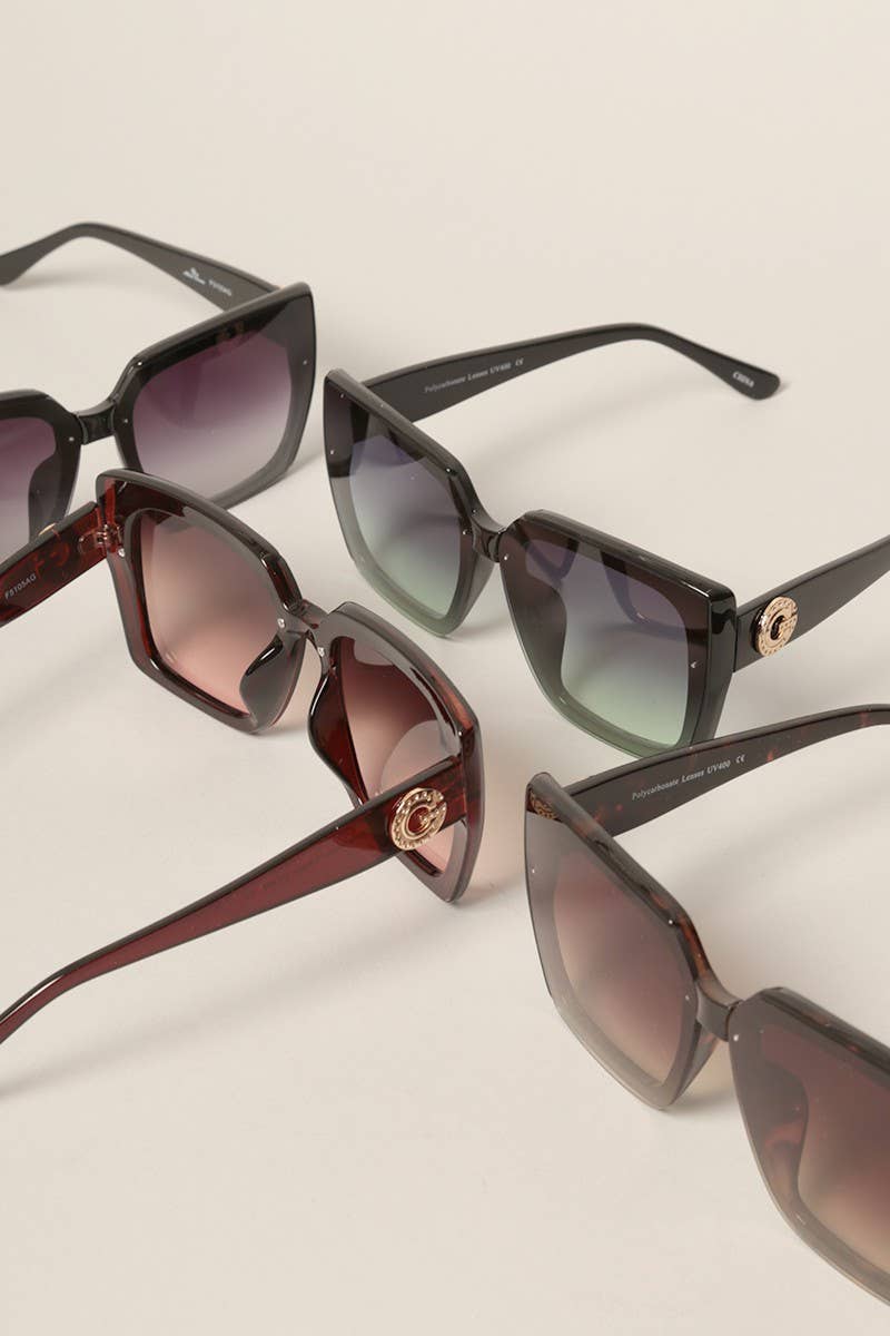 Fashion City - Tinted Lenses Square Sunglasses for Women