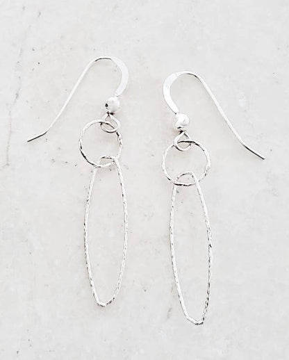 SD107 Sosie Designs - Silver Diamond Cut Earrings